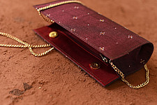 Dots & weaves ✣ Tangaliya Clutch - Maroon