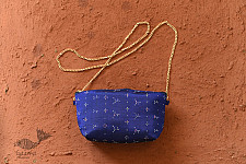 Dots & weaves ✣ Tangaliya Blue Sling Bag