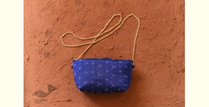 Dots & weaves ✣ Tangaliya Blue Sling Bag