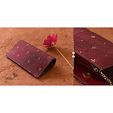 Dots & weaves ✣ Tangaliya Clutch - Maroon