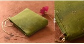 shop handwoven cotton tangaliya purse / Clutch  - Mehndi Green 
