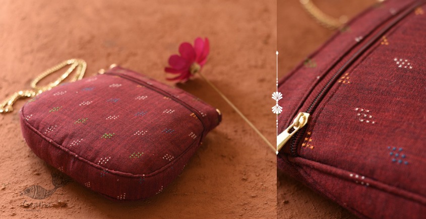 shop handwoven cotton tangaliya purse / Clutch