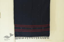 Gulmohar . गुलमोहर - Handwoven Tangaliya Cotton Dupatta - Navy Blue