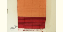 Gulmohar . गुलमोहर - Handwoven Tangaliya Cotton Dupatta - Red & Orange
