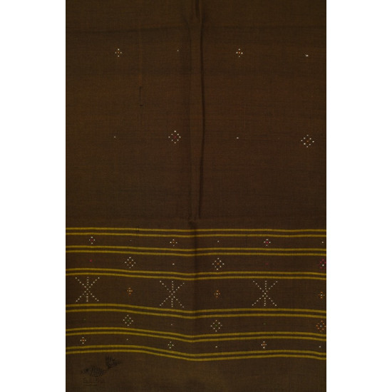 shop Handwoven Tangaliya Cotton dupatta Tobacco Brown