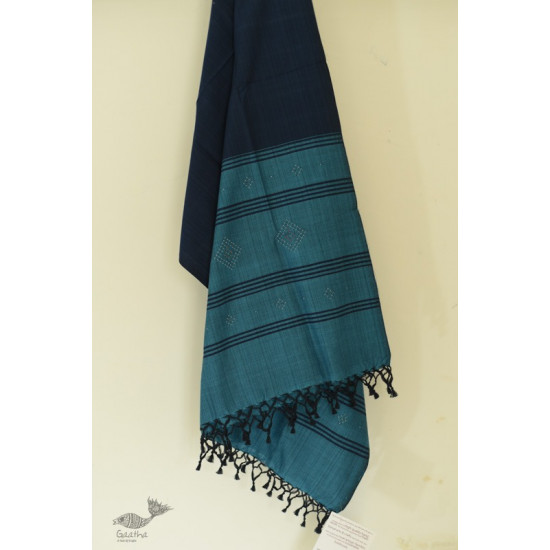 shop Handwoven Tangaliya Cotton Blue dupatta