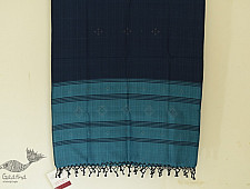 Gulmohar . गुलमोहर - Handwoven Tangaliya Cotton Dupatta - Blue