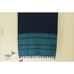 Gulmohar . गुलमोहर - Handwoven Tangaliya Cotton Dupatta - Blue