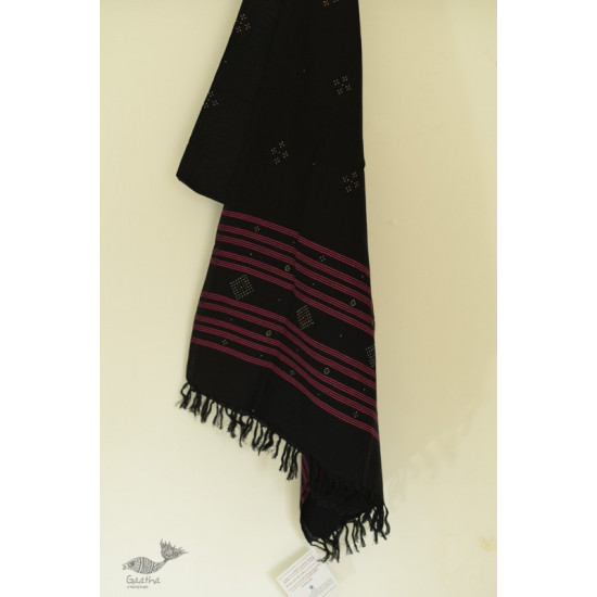 shop Handwoven Tangaliya Cotton Black dupatta