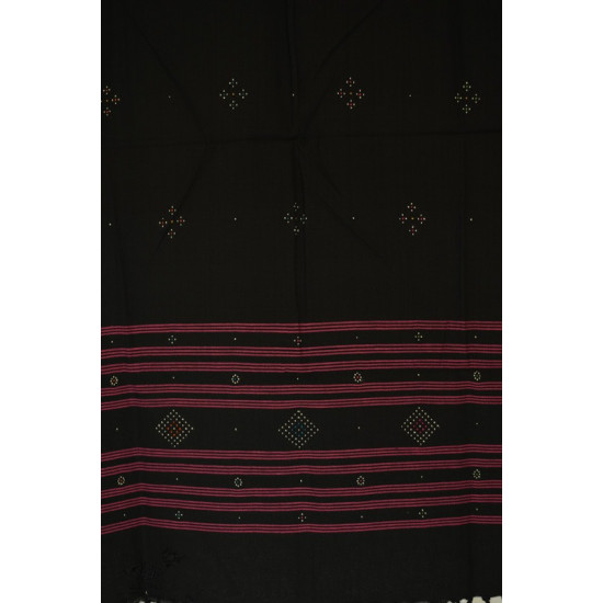 shop Handwoven Tangaliya Cotton Black dupatta