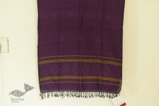 Gulmohar . गुलमोहर - Handwoven Tangaliya Cotton Dupatta - Purple