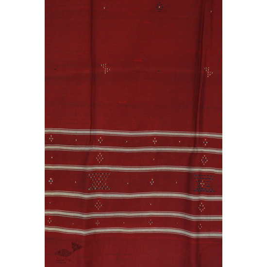 shop Handwoven Tangaliya Cotton Maroon dupatta