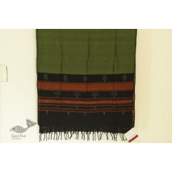 Gulmohar . गुलमोहर - Handwoven Tangaliya Cotton Dupatta - Green