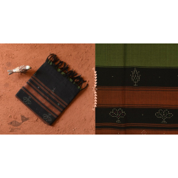 Gulmohar . गुलमोहर - Handwoven Tangaliya Cotton Dupatta - Green