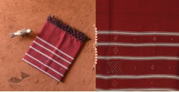 Gulmohar . गुलमोहर - Handwoven Tangaliya Cotton Dupatta - Maroon