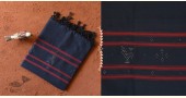 shop Handwoven Tangaliya Cotton dupatta  - Navy Blue