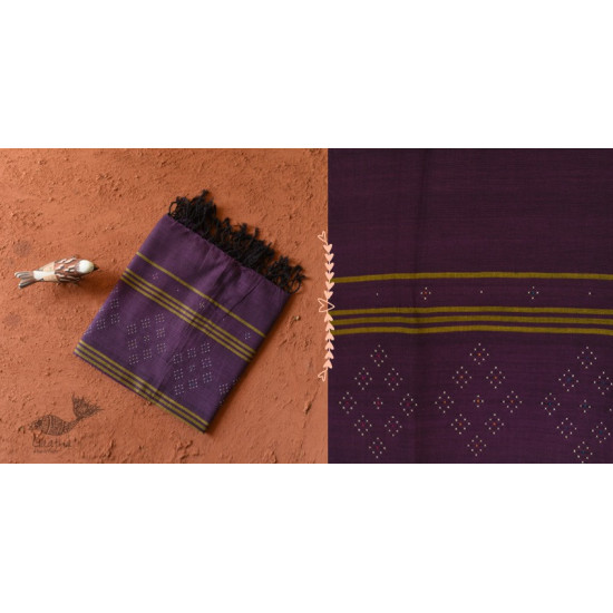 shop Handwoven Tangaliya Cotton Purple dupatta