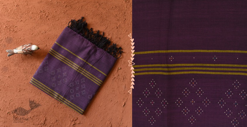 shop Handwoven Tangaliya Cotton Purple dupatta