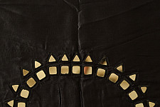 Embroidered Blouse Piece ( Unstitched )  - Black Mashru / Satin Fabric