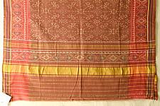 Rasika . रसिका ~ Handloom Patola Cotton Dupatta ~ Brick Red