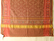 Rasika . रसिका ~ Handloom Patola Cotton Dupatta ~ Brick Red