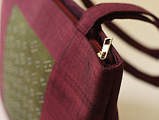 Dots & weaves ~ Tangaliya Shoulder Bag | Maroon & Green 