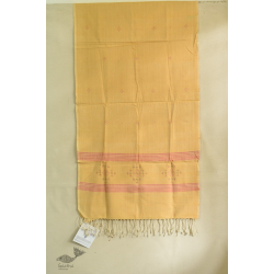 Gulmohar . गुलमोहर | Tangaliya Woven Cotton Stole - Peach