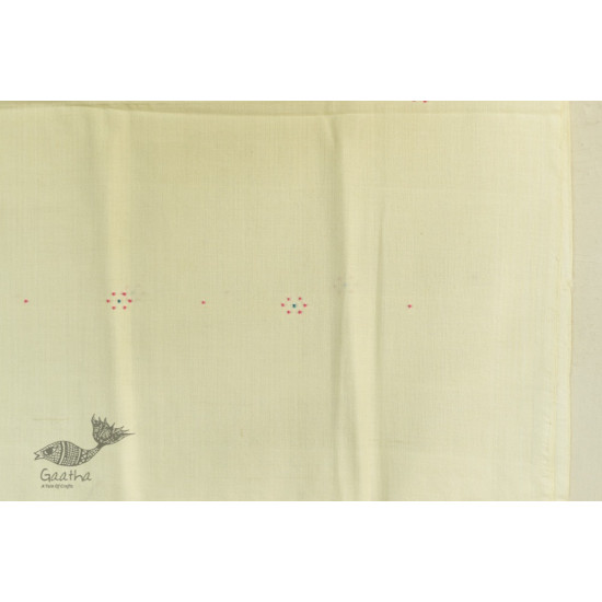 shop tangaliya Weaving cotton stole - off White