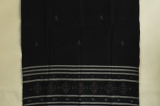 Gulmohar . गुलमोहर | Tangaliya Woven Cotton Stole - Black