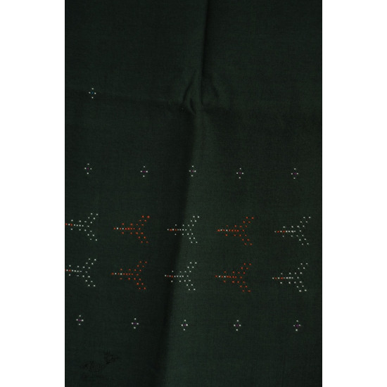 shop tangaliya cotton Scarf  - Bottle Green