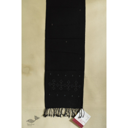 Gulmohar . गुलमोहर | Tangaliya ⁂ Cotton Scarf - Black