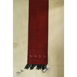 Gulmohar . गुलमोहर | Tangaliya ⁂ Cotton Scarf - Maroon