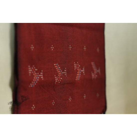 shop tangaliya cotton Scarf  - Maroon