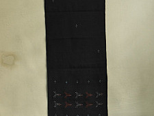 Gulmohar . गुलमोहर | Tangaliya ⁂ Cotton Scarf - Carbon Black