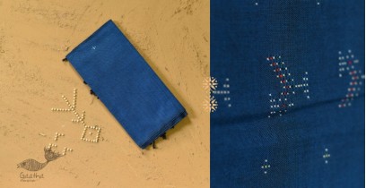 Gulmohar . गुलमोहर | Tangaliya ⁂ Cotton Scarf - Blue