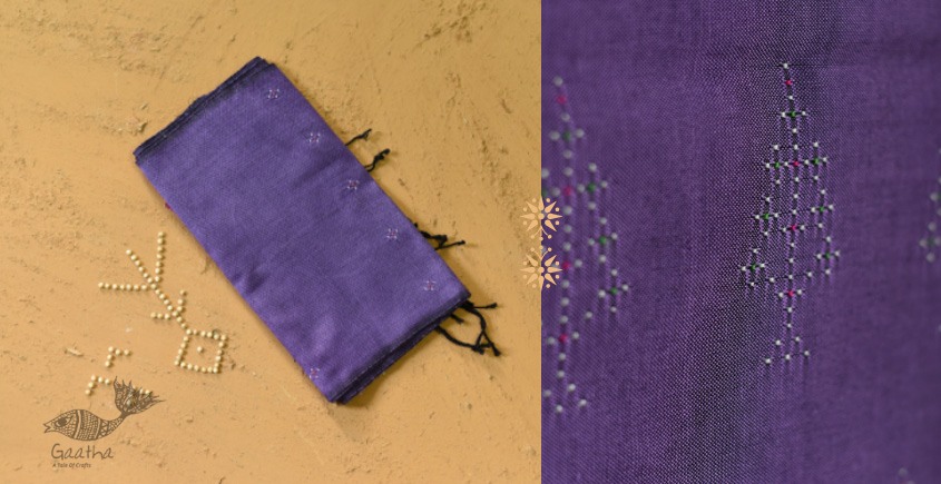 shop tangaliya cotton purple Scarf 