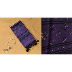 Gulmohar . गुलमोहर | Tangaliya ⁂ Cotton Stole - Purple