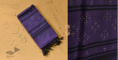 Gulmohar . गुलमोहर | Tangaliya ⁂ Cotton Stole - Purple