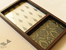 Joyance | Patola Silk ~ Black & White Serving Tray