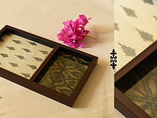 Joyance | Patola Silk ~ Black & White Serving Tray