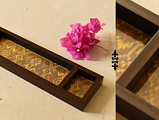 Joyance | Patola Silk ~ Golden Serving Tray