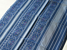 Champa - Chakli . चंपा - चकली | Handwoven Patola Cotton Saree - Blue