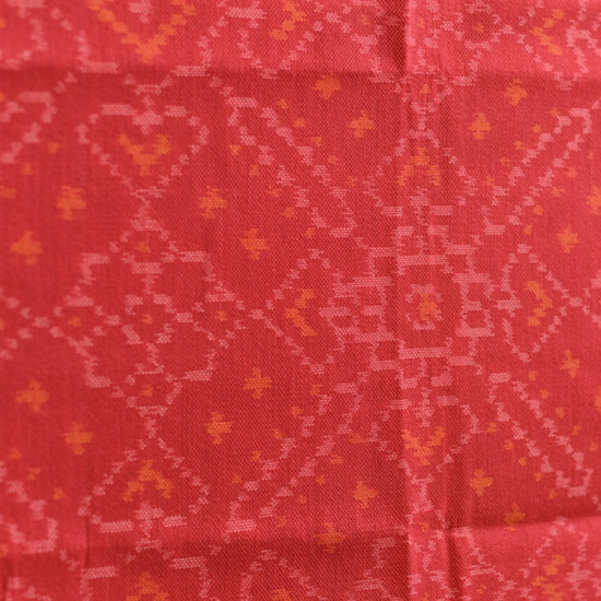 shop Handwoven Woolen Ikat Patola Shawl ~ Peach