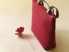 Dots & weaves ~ Tangaliya Purse / Shoulder Bag | Deep Red