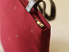 Dots & weaves ~ Tangaliya Purse / Shoulder Bag | Deep Red