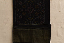 Vasant . वसंत ~ Woolen Patola Muffler ~ Black
