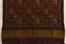 Vasant . वसंत | Handwoven Woolen Ikat Patola Shawl - Brown