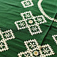 Embroidered Blouse Piece ( Unstitched )  - Green (Cotton Silk Fabric)