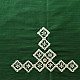 Embroidered Blouse Piece ( Unstitched )  - Green (Cotton Silk Fabric)