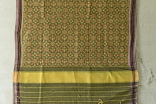 Rasika . रसिका ~ Handloom Patola Cotton Dupatta ~ Light Green